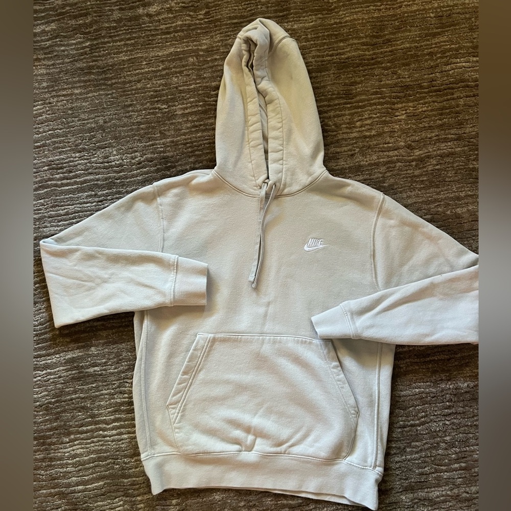 Nike men’s pullover hoodie hooded sweatshirt small tan color